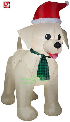 Lab Pup Christmas Inflatable